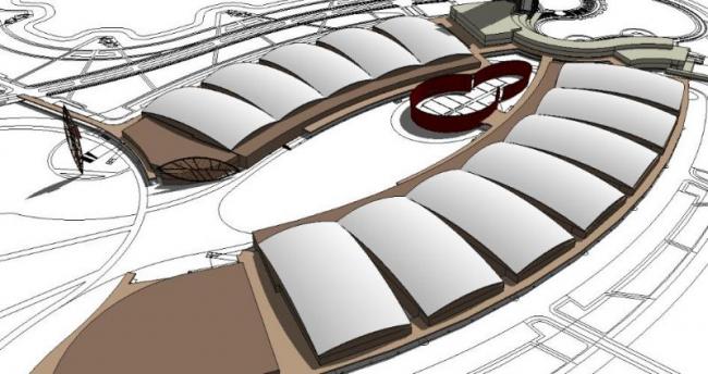 Sketchup文化模型|多高层会展中心，文化建筑，现代风格