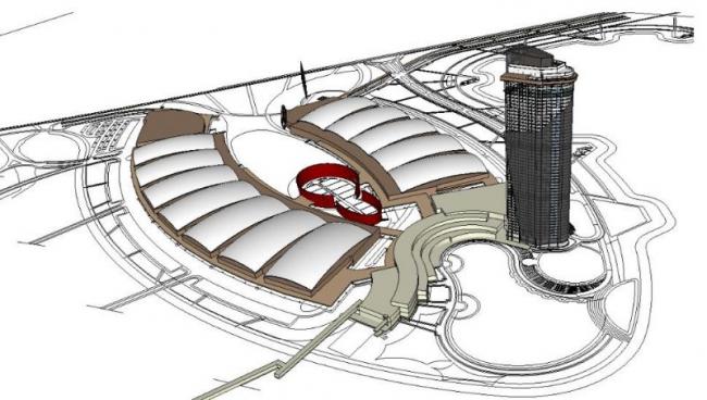 Sketchup文化模型|多高层会展中心，文化建筑，现代风格