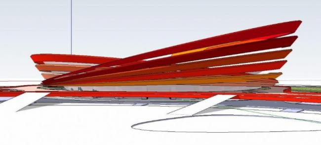 Sketchup体育馆模型|多层体育场，现代风格