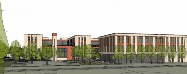 Sketchup学校模型|多层小学学校，校园教育建筑，现代风格