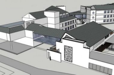 Sketchup学校模型|多层学校教学楼，校园教育建筑，现代中式风格-BIM建筑网