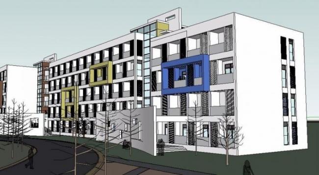 Sketchup学校模型|多层学校中学，校园教育建筑，现代风格