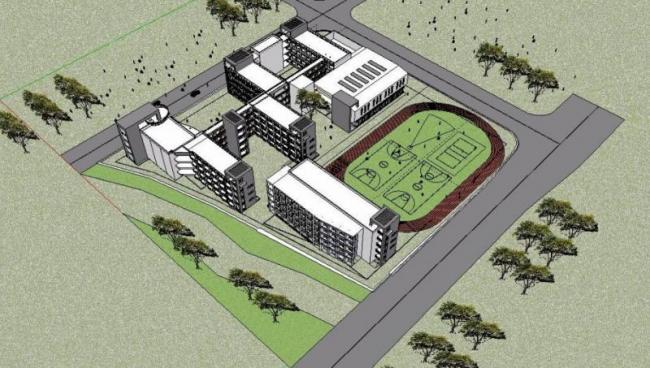 Sketchup学校模型|多层学校小学，校园教育建筑，现代风格