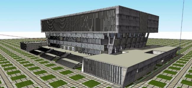 Sketchup文化模型|多层图书馆，文化建筑，现代风格