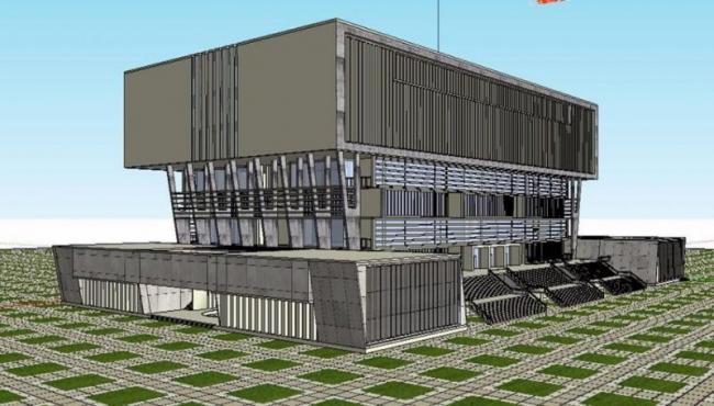 Sketchup文化模型|多层图书馆，文化建筑，现代风格