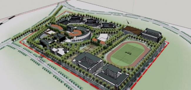 Sketchup学校模型|多层学校，校园教育建筑，现代风格