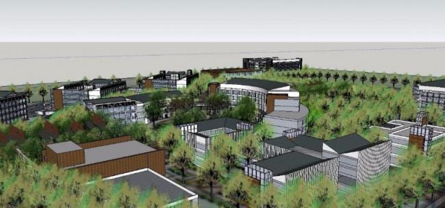 Sketchup学校模型|多层学校，校园教育建筑，现代风格