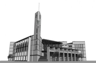 Sketchup文化模型|多层大学图书馆，文化建筑，现代风格-BIM建筑网