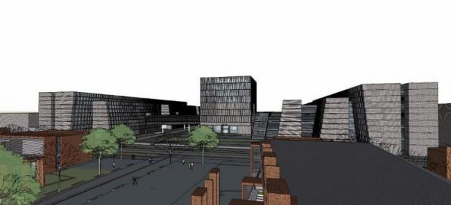 Sketchup文化模型|多层图书馆，文化建筑，现代风格