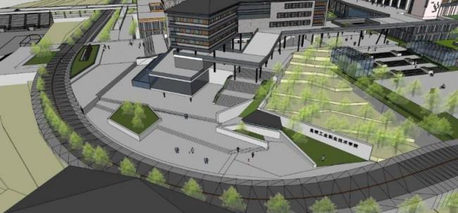 Sketchup学校模型|多层学校大学，校园教育建筑，现代风格