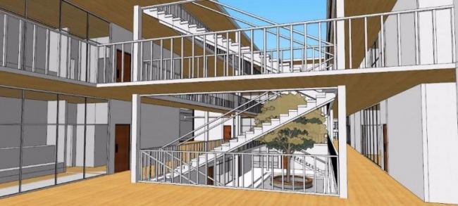 Sketchup学校模型|多层学校，校园教育建筑，现代风格