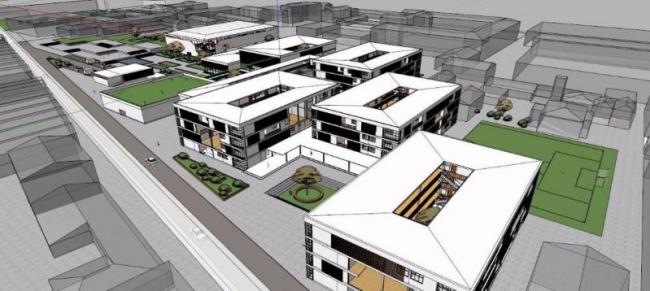 Sketchup学校模型|多层学校，校园教育建筑，现代风格