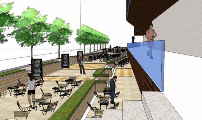 Sketchup景观模型|商业景观，现代风格