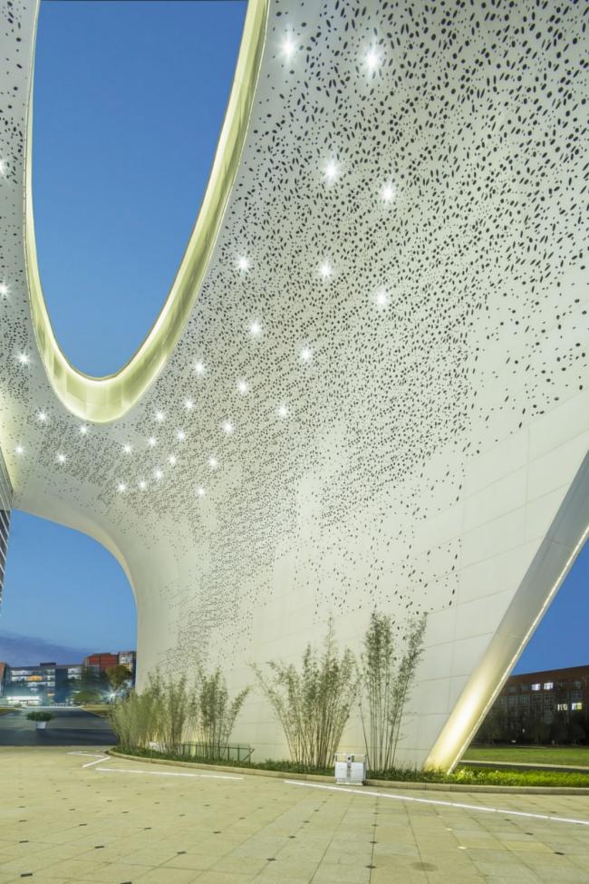 BIM建筑|宛若晶莹剔透的灯笼花瓣包裹花蕊：重庆房地产职业学院藏书楼 / 湃昂国际建筑设计参谋