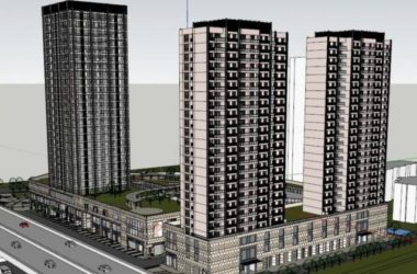 Sketchup住宅模型|高层住宅，底层商业，居住建筑，古典风格-BIM建筑网