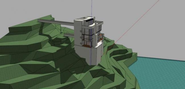 Sketchup住宅模型|道格拉斯住宅，白色派理查德·迈耶，现代风格