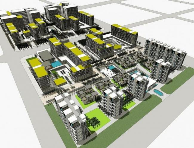 Sketchup住宅模型|多高层住宅小区，现代风格