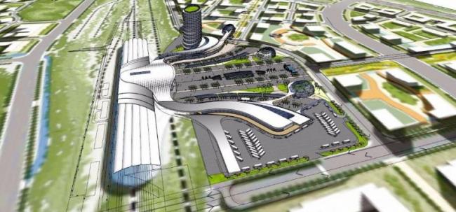 Sketchup车站路桥|多层火车站，现代风格