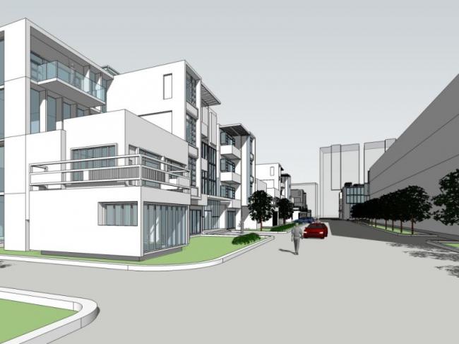 Sketchup住宅模型|多层住区，现代风格