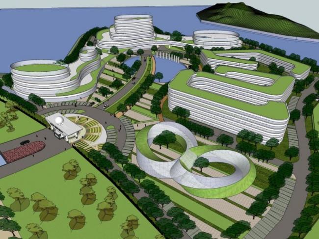 Sketchup办公模型|多层办公楼，现代风格