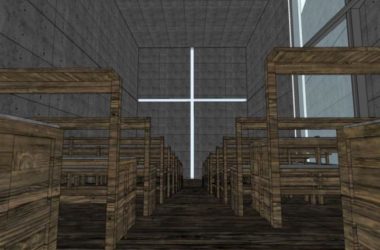 Sketchup文化模型|光之教堂，现代风格，文化建筑，安藤忠雄-BIM建筑网