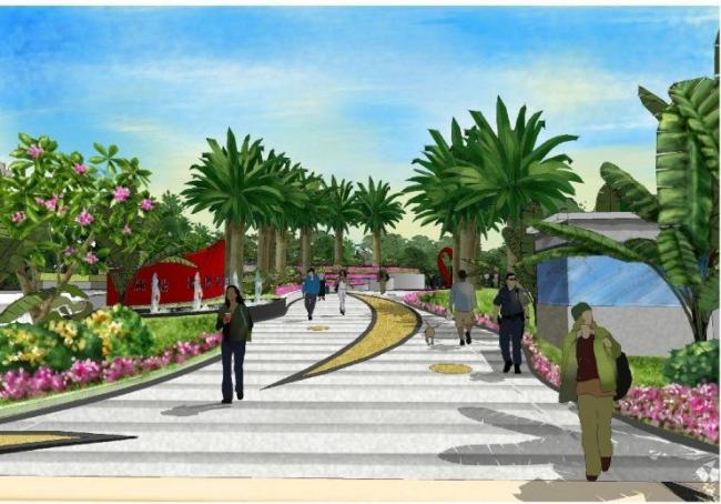 Sketchup景观模型|小区景观，住宅景观，现代风格