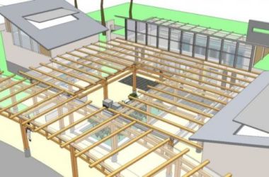 Sketchup文化模型|多层玻璃连廊院落活动中心，文化建筑，现代风格-BIM建筑网