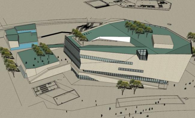 Sketchup文化模型|多层展览馆，文化建筑，现代风格