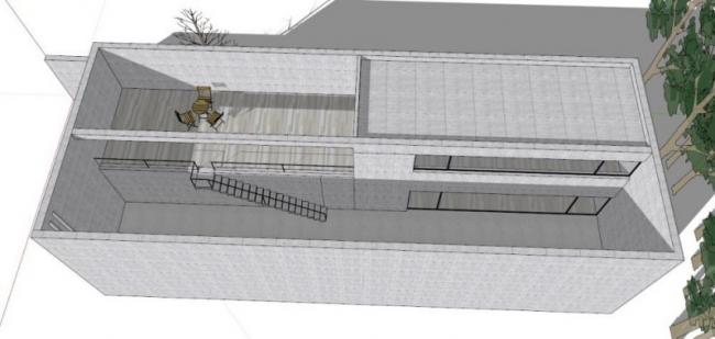 Sketchup住宅模型|中山邸，低层住宅，现代风格，安藤忠雄