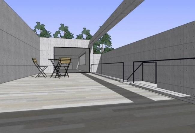 Sketchup住宅模型|中山邸，低层住宅，现代风格，安藤忠雄