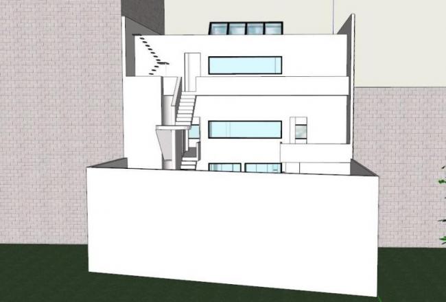 Sketchup住宅模型|多层住宅，柯布西耶，现代风格