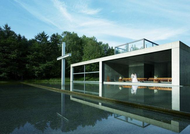 Sketchup文化模型|水之教堂，多层教堂，文化建筑，安藤忠雄，现代风格