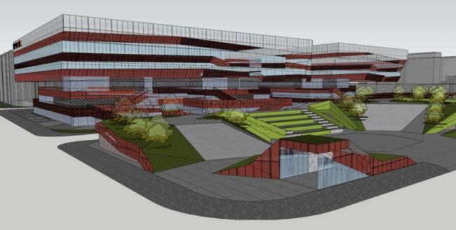 Sketchup商业模型|多层购物中心，现代风格