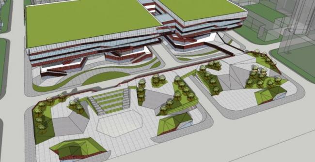 Sketchup商业模型|多层购物中心，现代风格