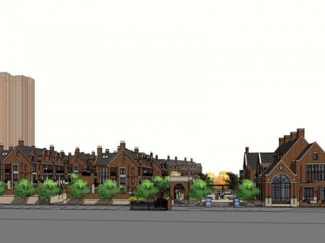 Sketchup住宅模型|多层住宅小区，居住建筑，英式风格，古典风格