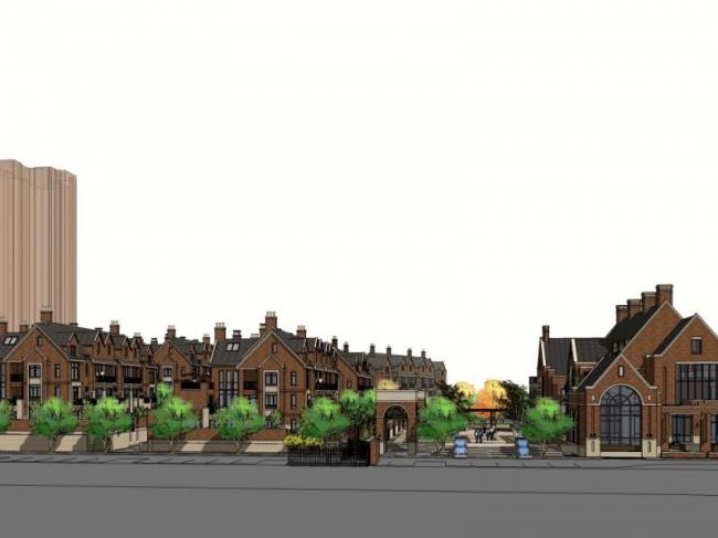 Sketchup住宅模型|多层住宅小区，居住建筑，英式风格，古典风格