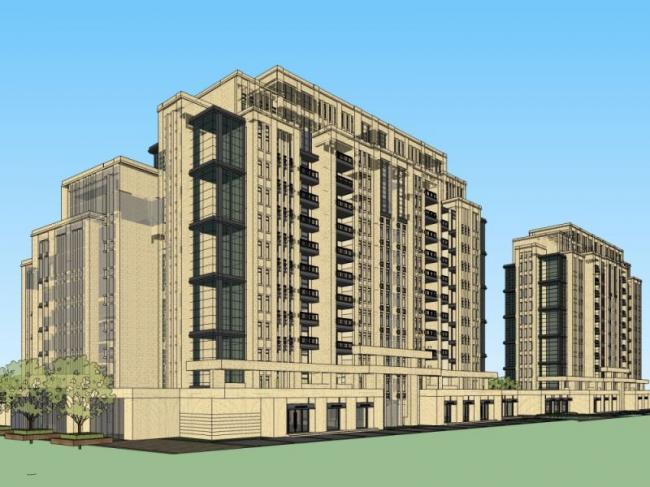 Sketchup住宅模型|高层住宅，居住建筑，古典风格