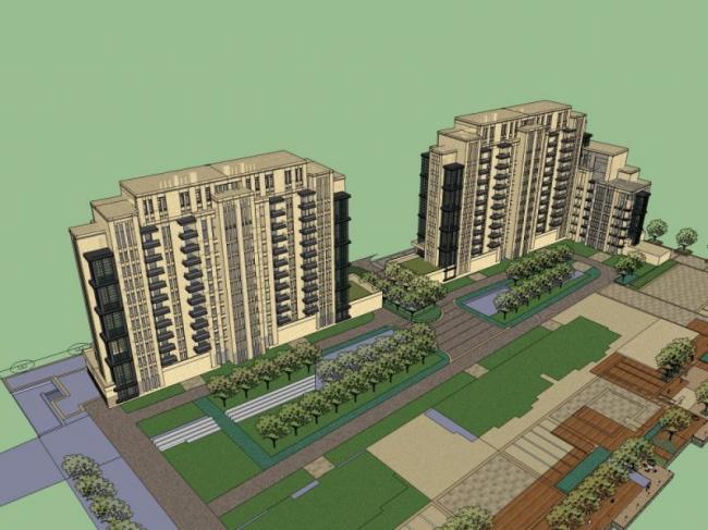 Sketchup住宅模型|高层住宅，居住建筑，古典风格