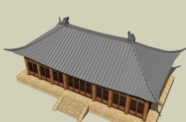 Sketchup古建筑模型|多层古建筑，中式风格-BIM建筑网
