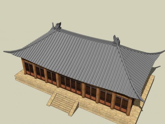 Sketchup古建筑模型|多层古建筑，中式风格