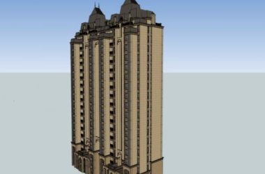 Sketchup住宅模型|高层住宅，古典风格-BIM建筑网