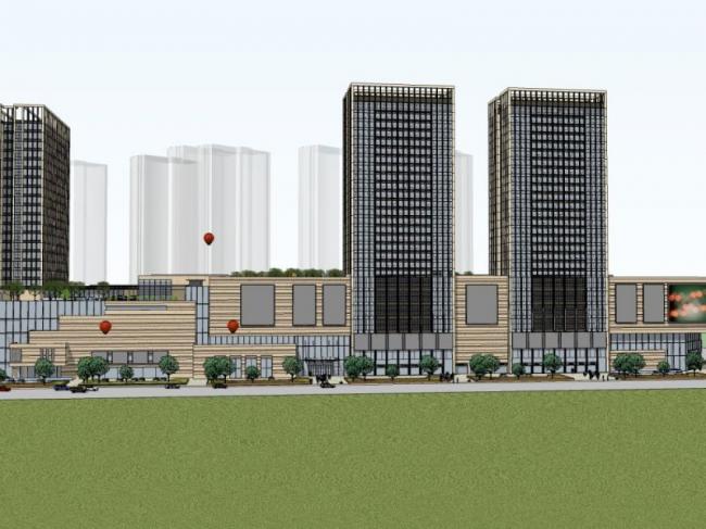 Sketchup综合体模型|商业综合体，现代风格