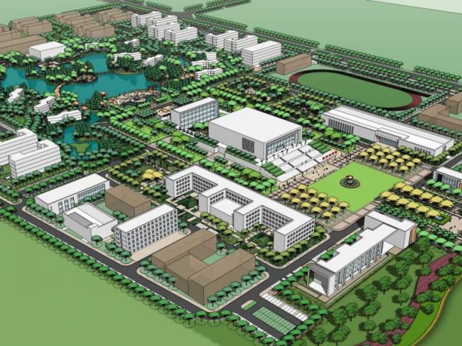 Sketchup学校模型|多层学校，校园教育建筑，现代风格