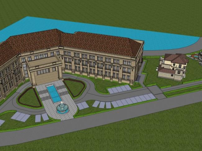 Sketchup商业模型|多层会所，古典风格