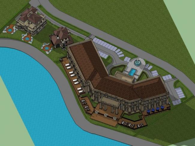 Sketchup商业模型|多层会所，古典风格