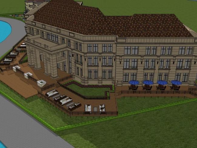 Sketchup商业模型|多层会所，古典风格