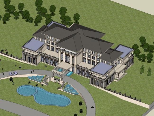 Sketchup酒店模型|多层酒店会所，古典风格