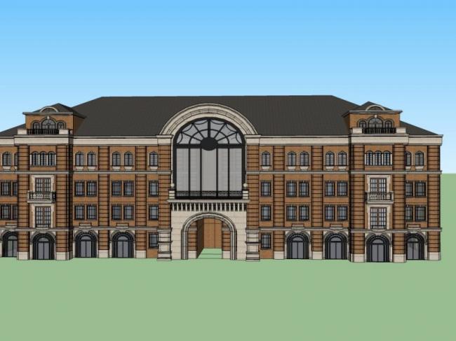 Sketchup商业模型|多层会所，古典风格