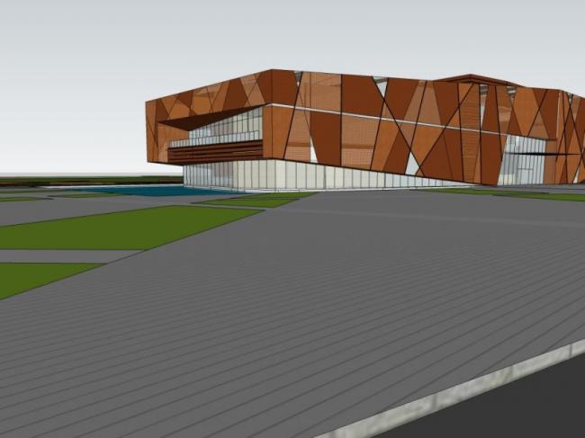 Sketchup文化模型|多层展览馆，文化建筑，现代风格