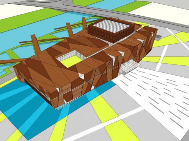 Sketchup文化模型|多层展览馆，文化建筑，现代风格